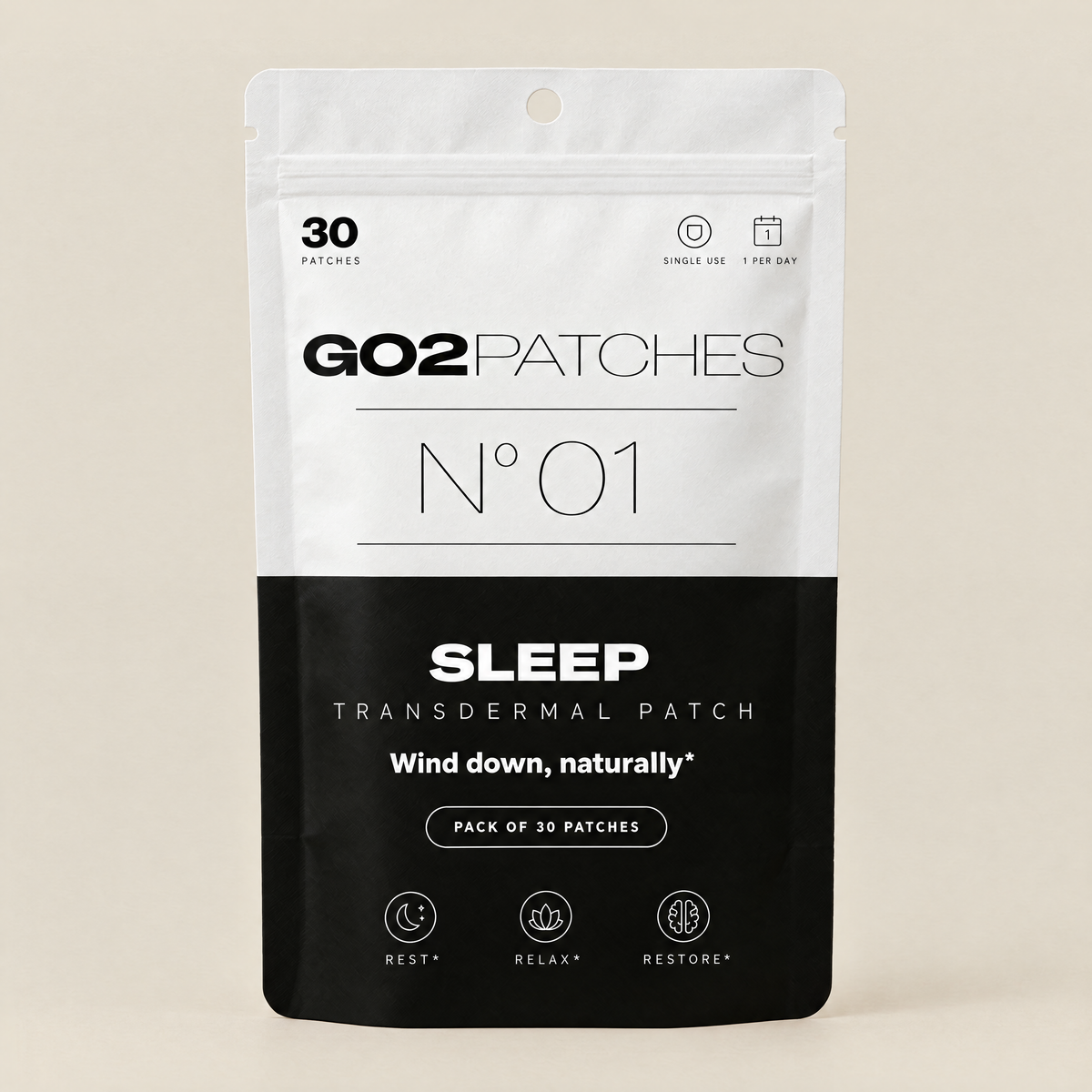 GO2PATCHES N° 01 Sleep pouch front
