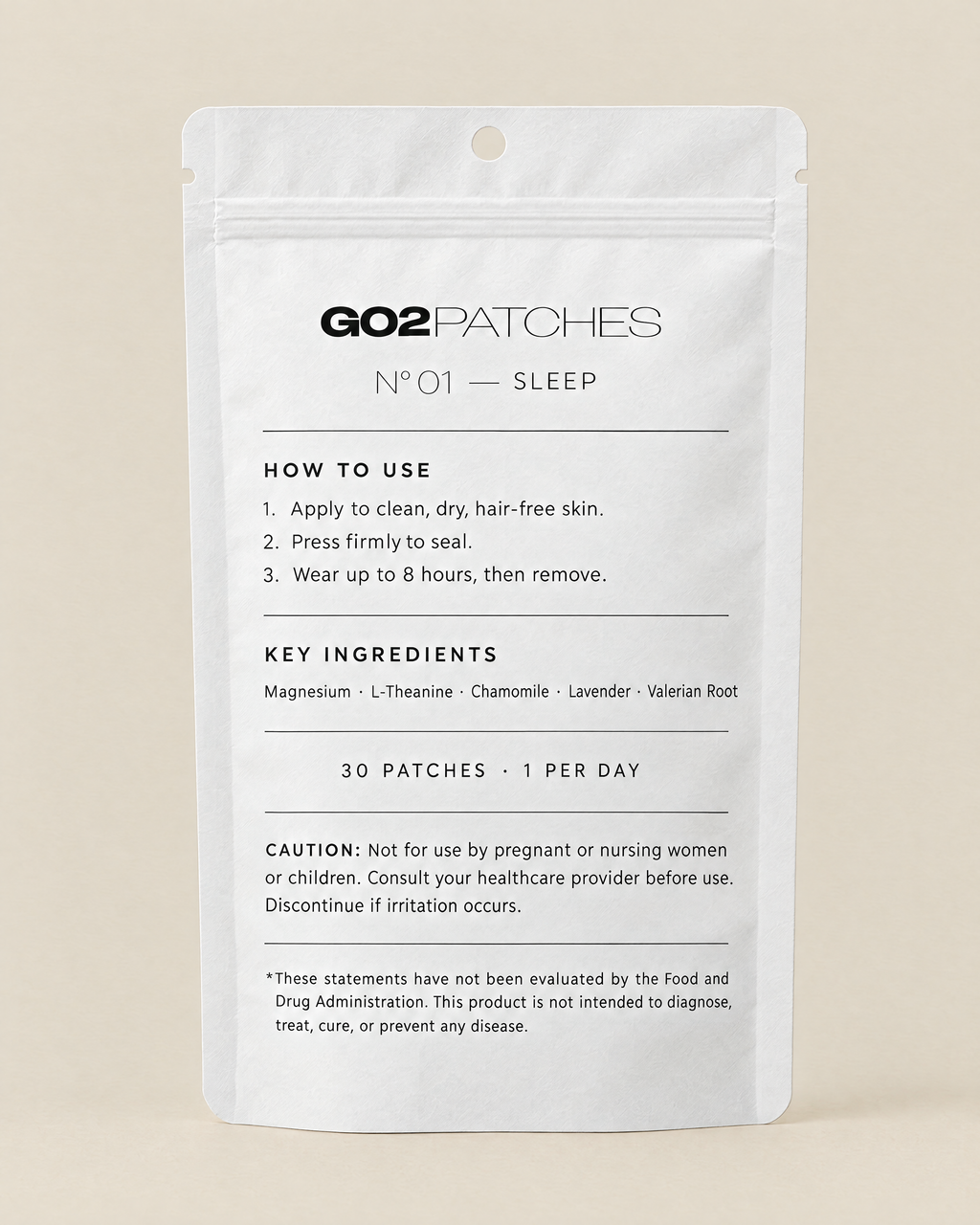 GO2PATCHES N° 01 Sleep pouch back: how to use and ingredients