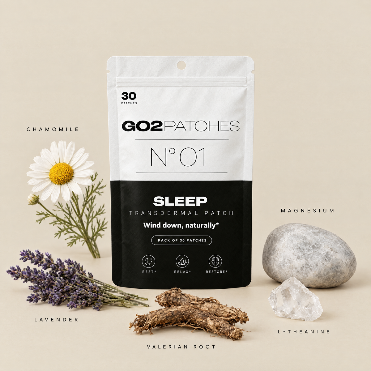 GO2PATCHES N° 01 Sleep key ingredients