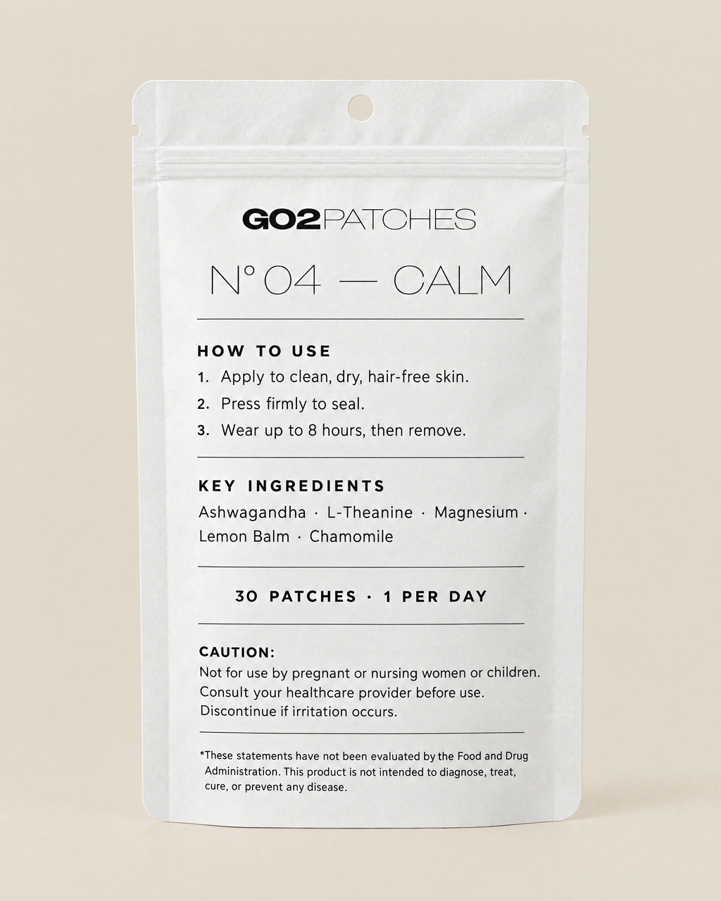 GO2PATCHES N° 04 Calm pouch back: how to use and ingredients
