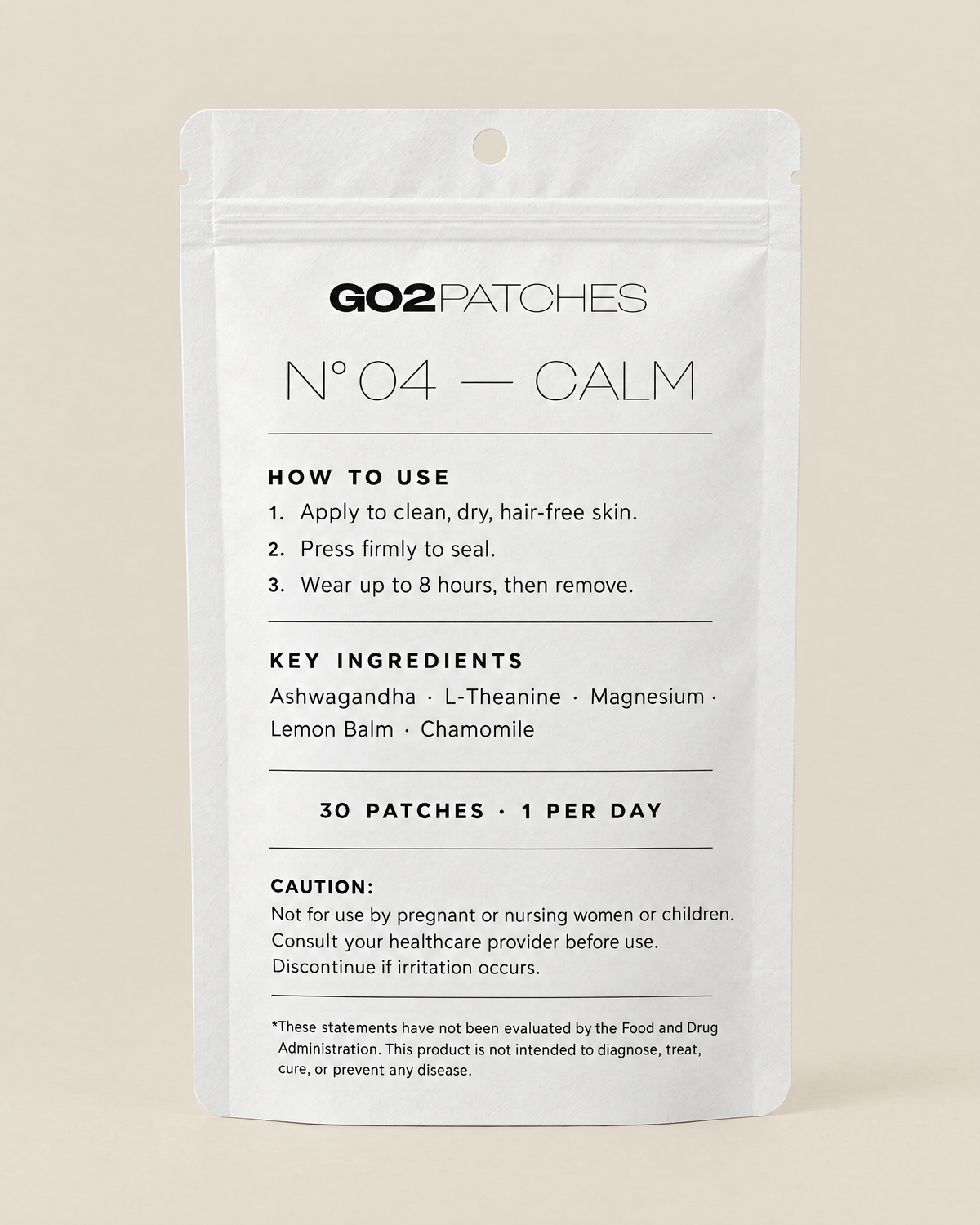 GO2PATCHES N° 04 Calm pouch back: how to use and ingredients