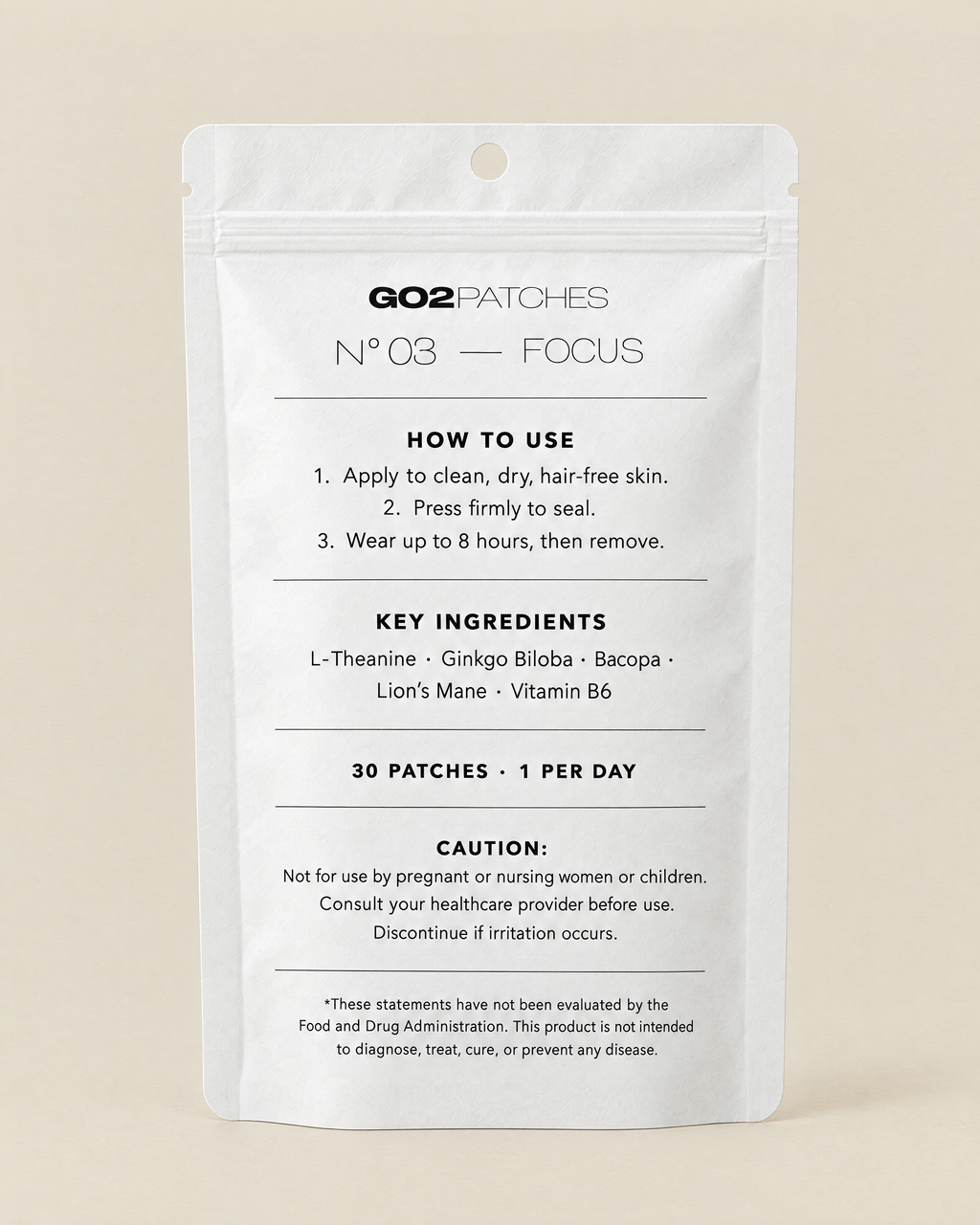 GO2PATCHES N° 03 Focus pouch back: how to use and ingredients