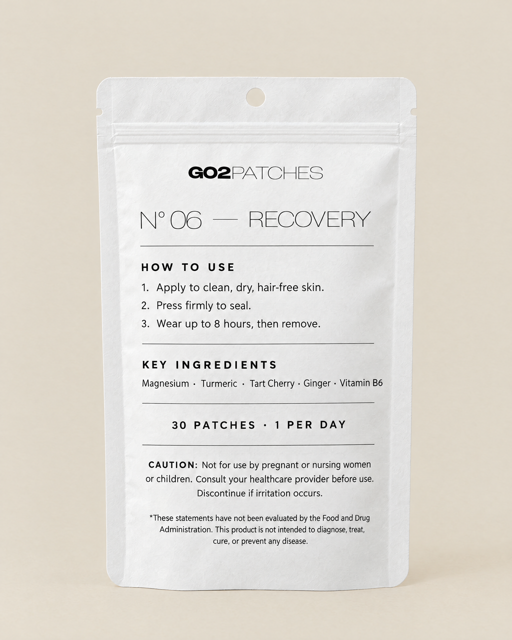 GO2PATCHES N° 06 Recovery pouch back: how to use and ingredients