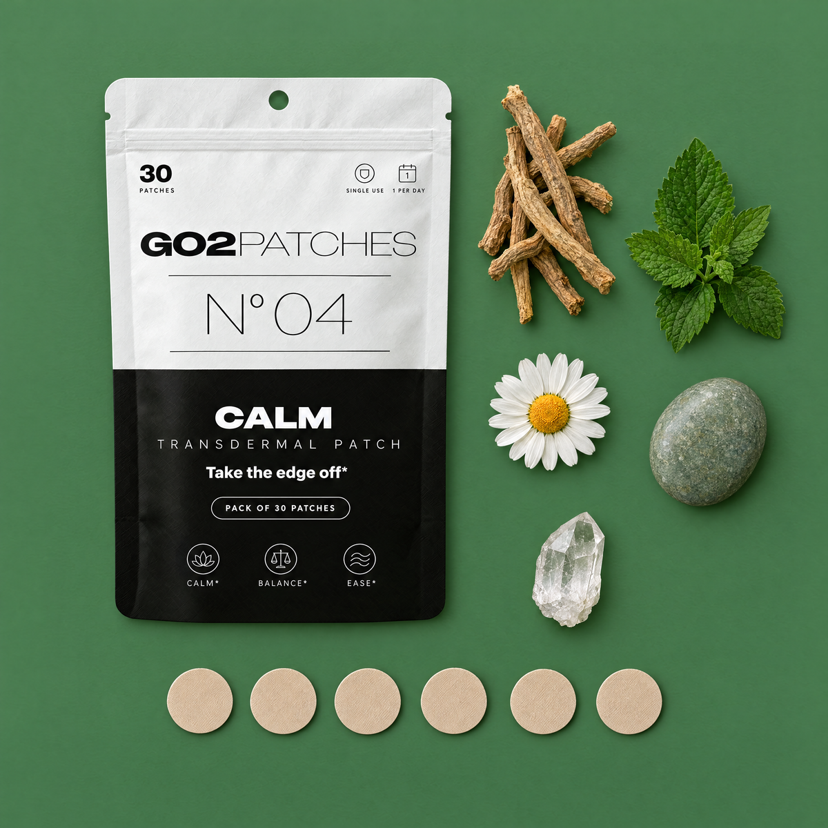GO2PATCHES N° 04 Calm flat lay