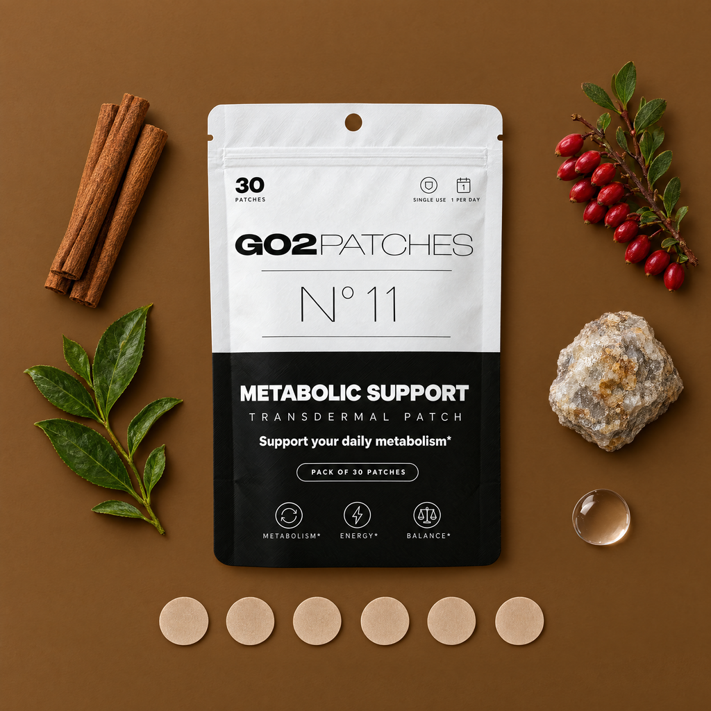 GO2PATCHES N° 11 Metabolic Support flat lay