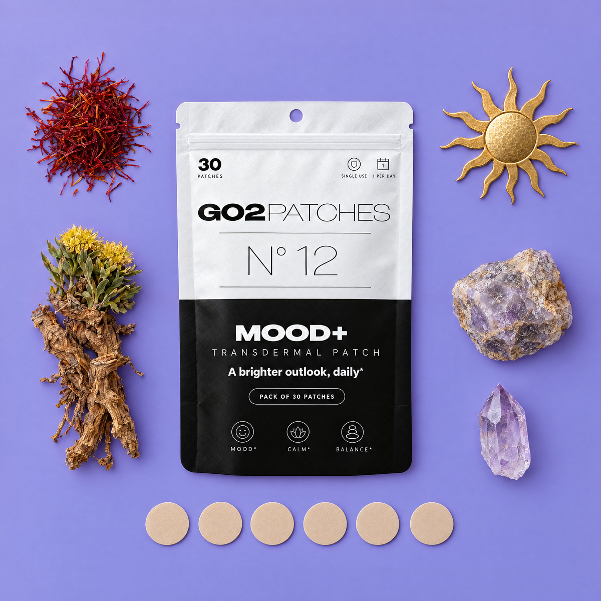 GO2PATCHES N° 12 Mood+ flat lay