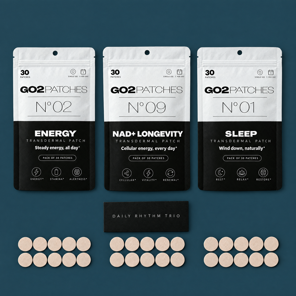 GO2PATCHES Daily Rhythm Trio flat lay